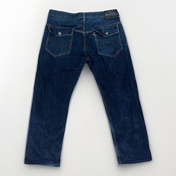 Levis 569 Jeans Mens 34x30 Flap Pocket‎ Dark Wash Loose Straight Leg Denim Y2K - Picture 1 of 9